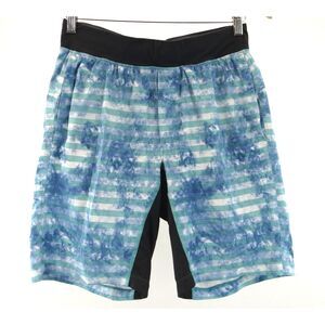 Lululemon Lined Shorts | Sz M, 9" Length, Pool Stripe, Original Liner